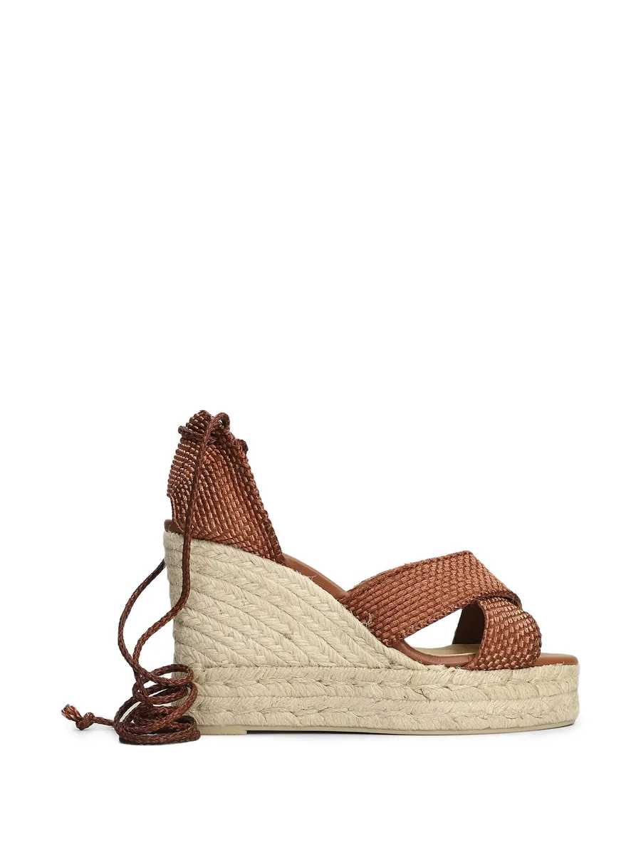 Becca cross-strap wedge sandals 1
