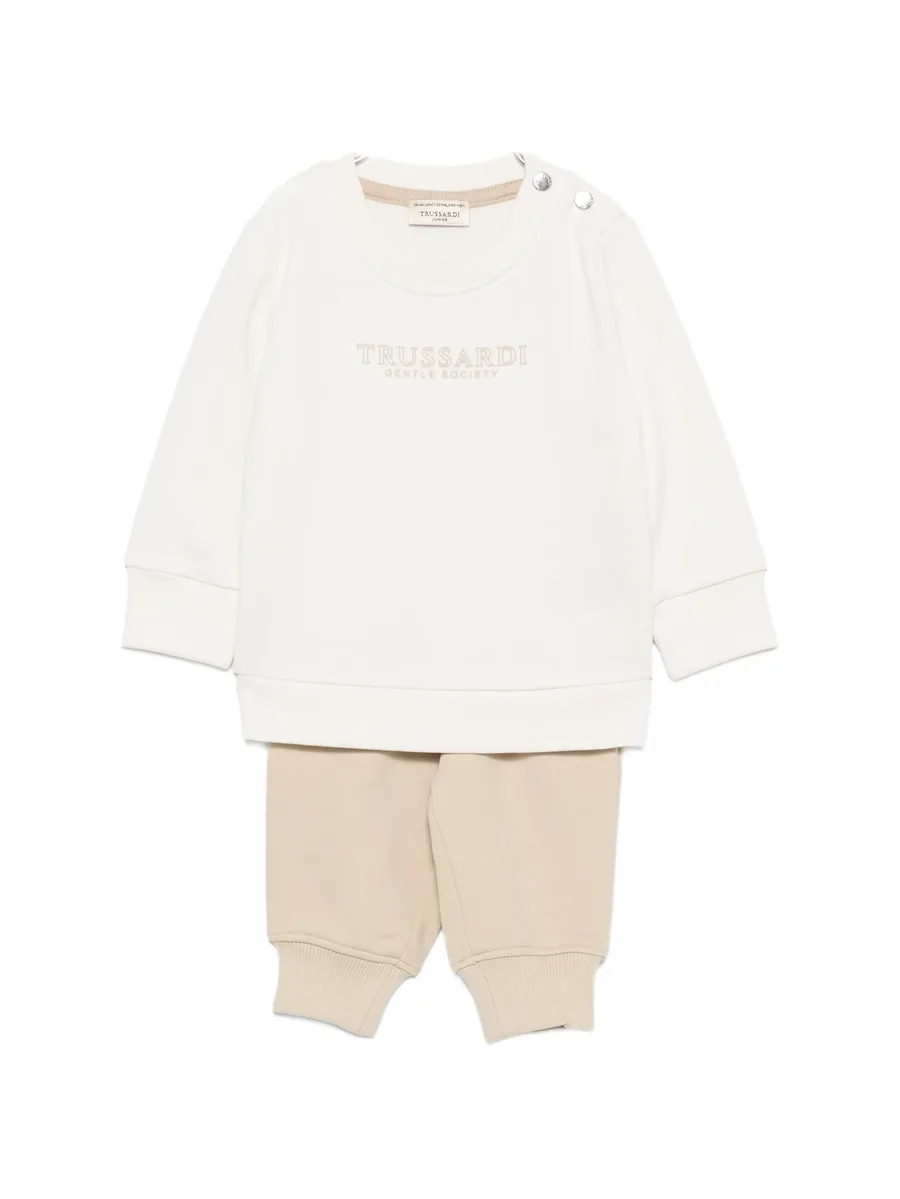 logo-print shoulder-button tracksuit set 1