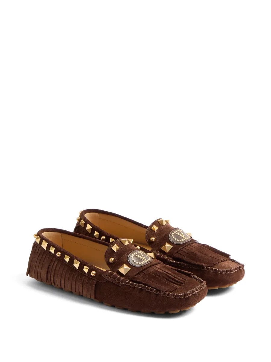 лоферы Rockstud с бахромой 3