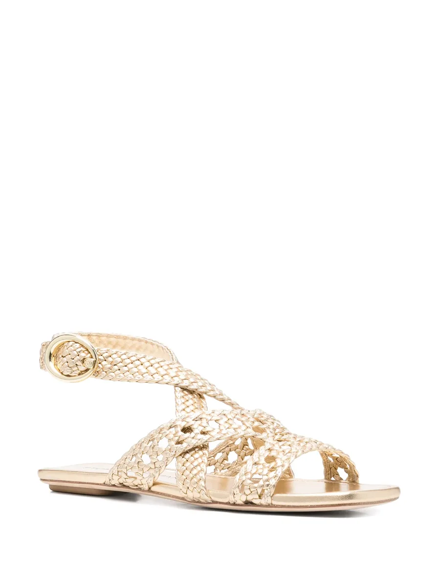 Thea leather flat sandals 3