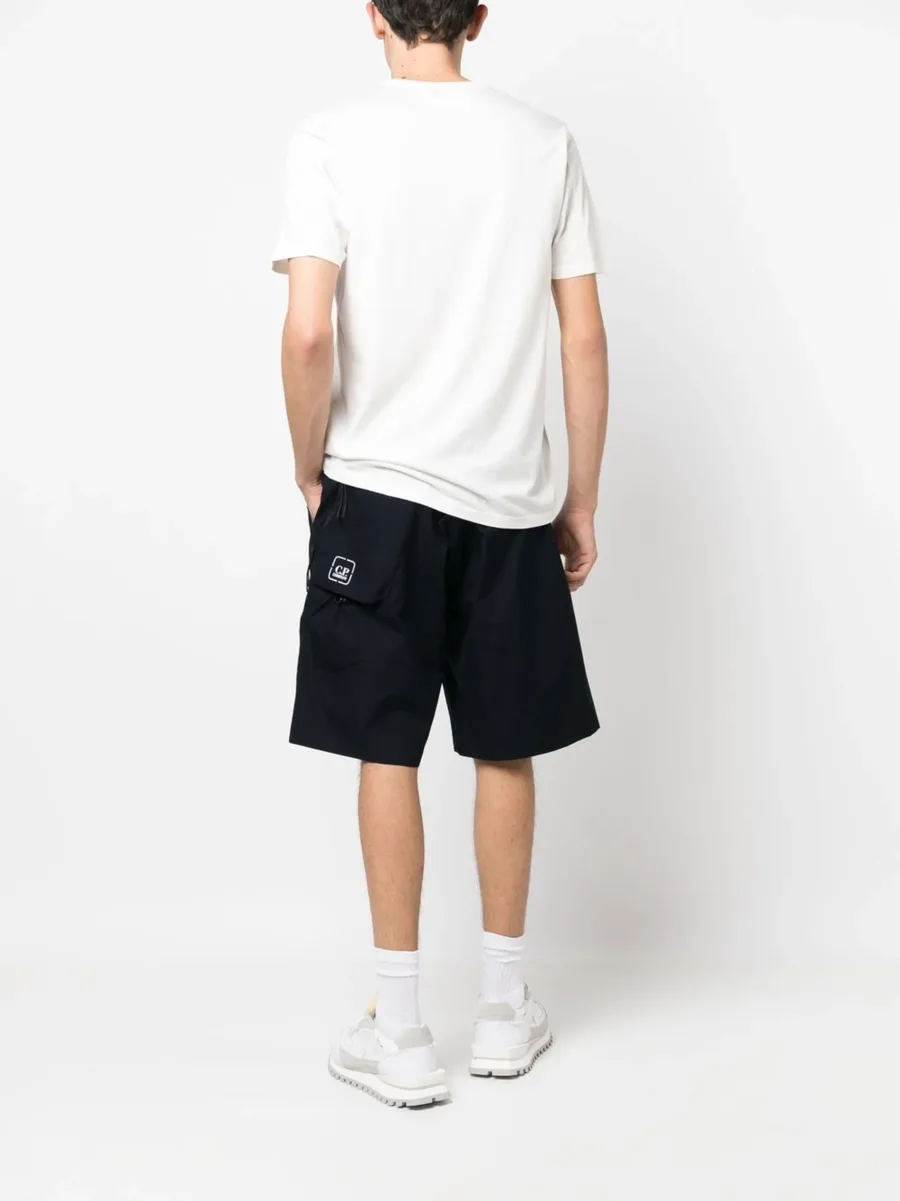 logo-print belted-waist shorts 4
