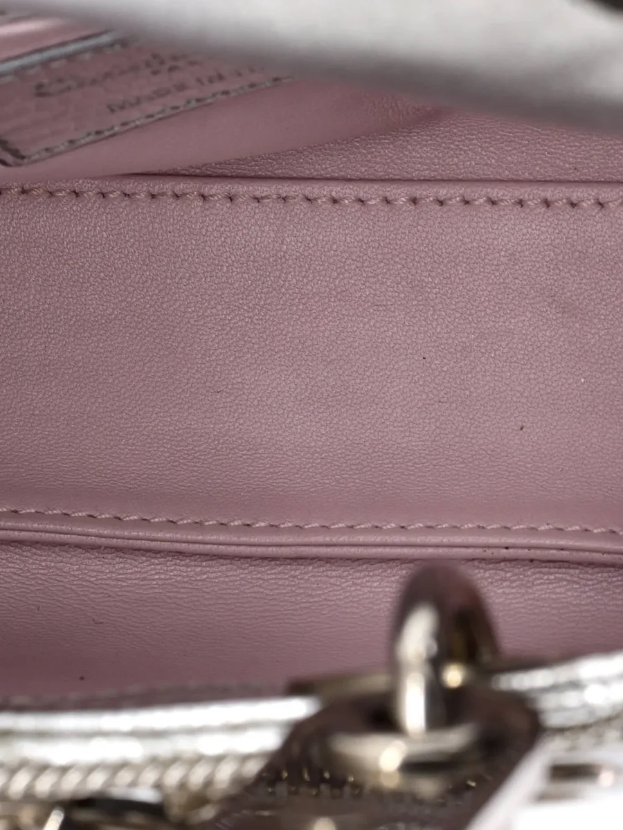 сумка-сэтчел Lady Dior Bag Lizard with Metal Applique размера мини 12