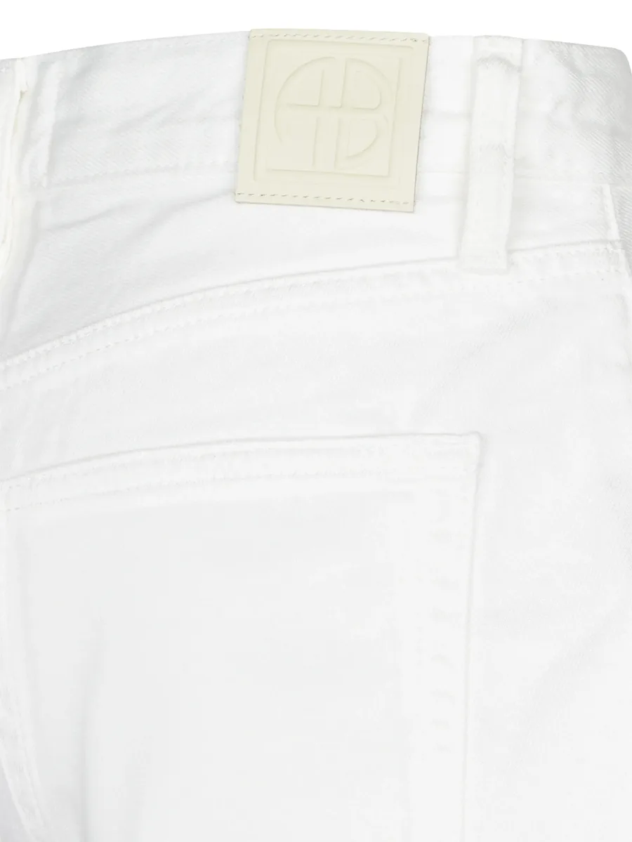Kat logo-patch denim shorts 5