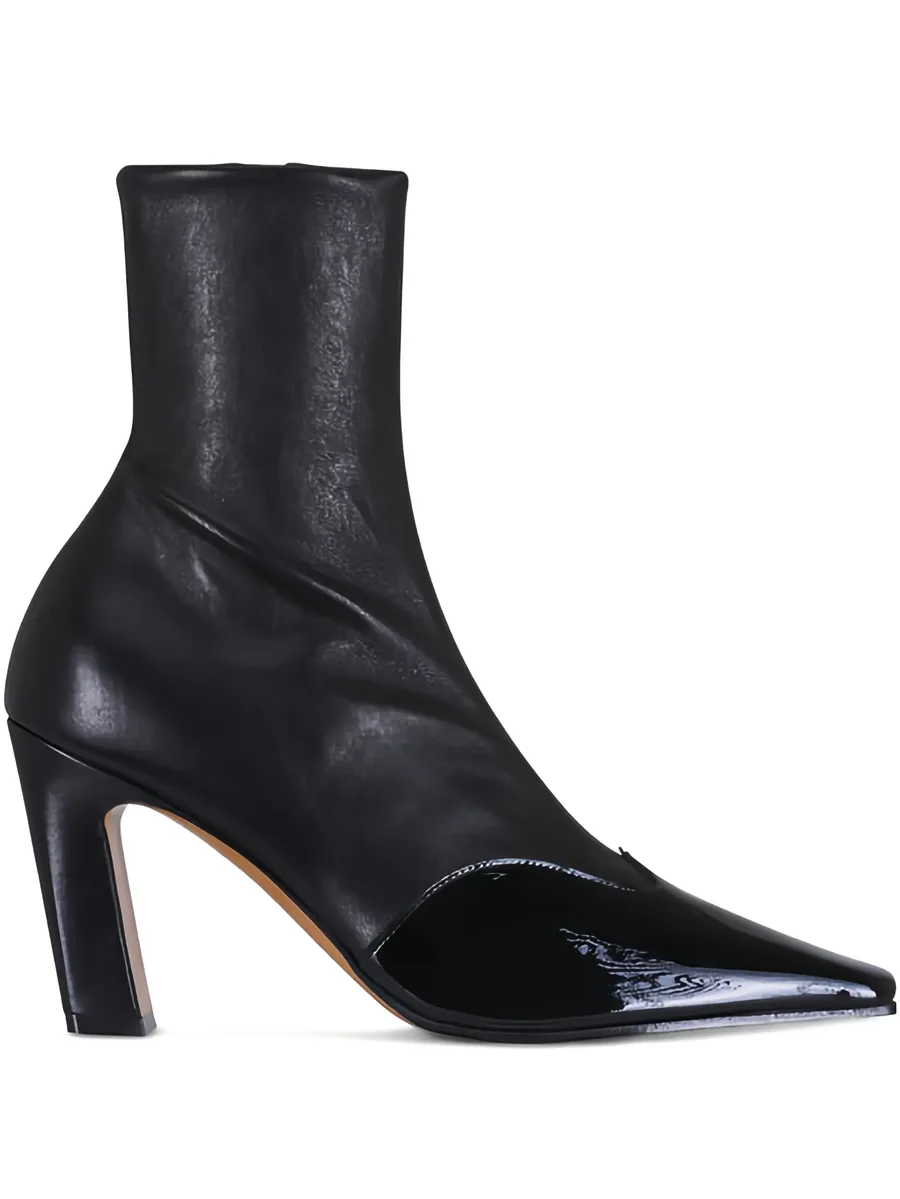 leather pointed boots 1