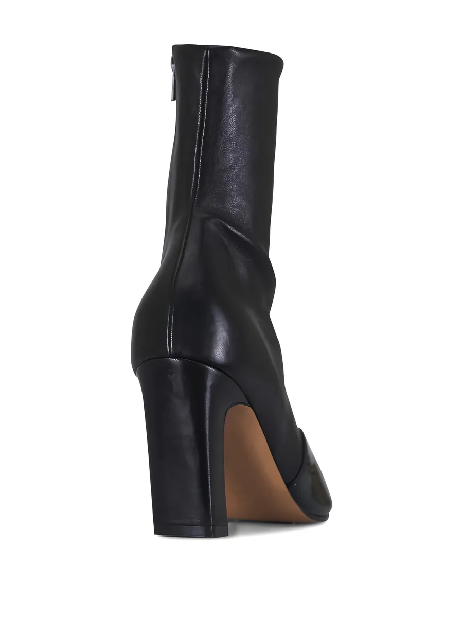 leather pointed boots 6