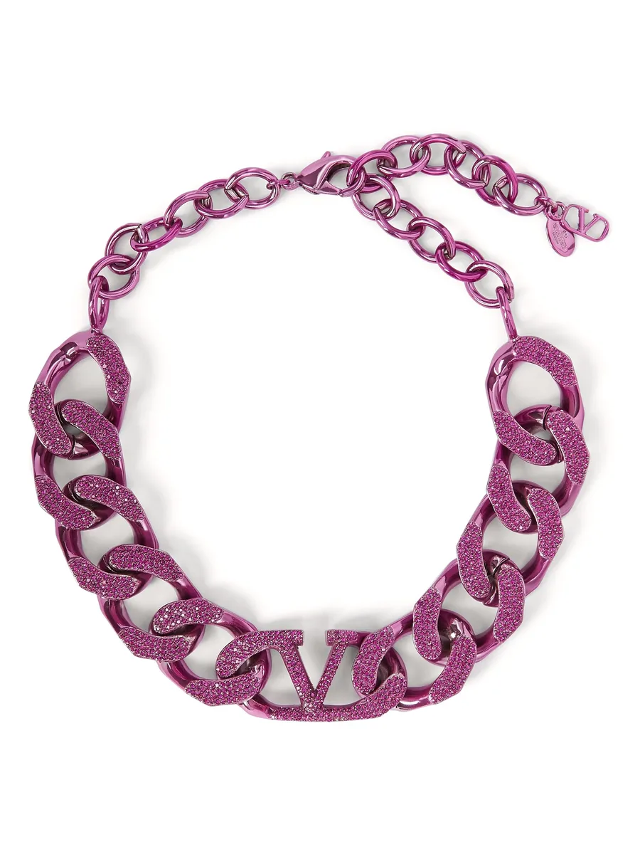 VLogo Signature curb-chain necklace 2