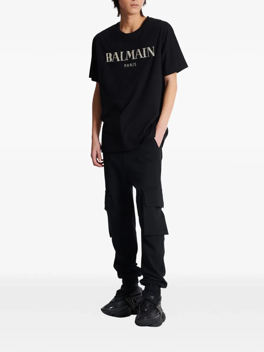 silver Balmain Vintage cargo sweatpants 4