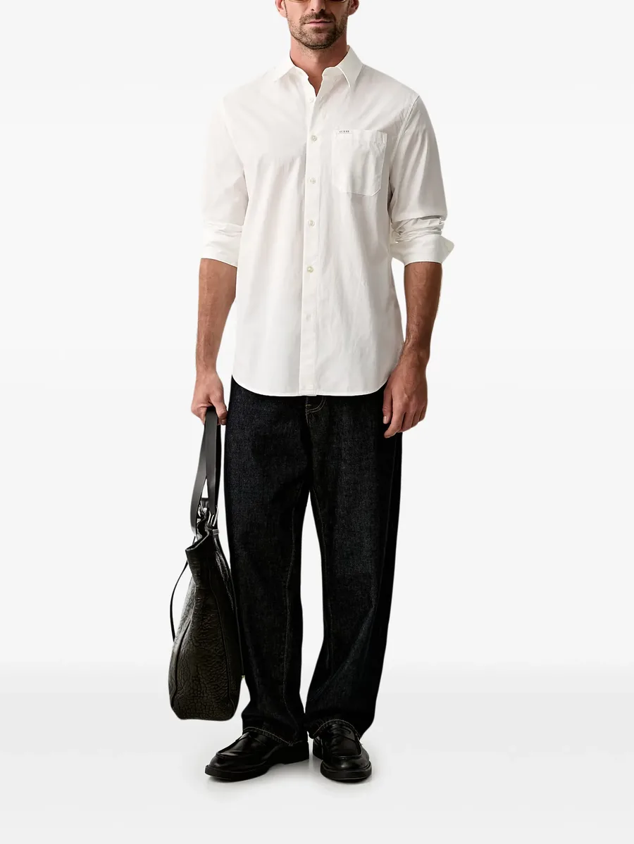 logo-patch chest-pocket shirt 2
