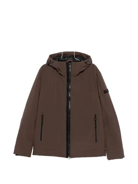 Loge hooded zip-up jacket