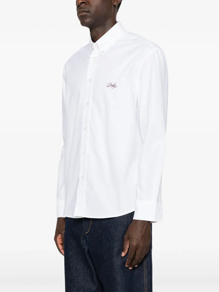 logo-embroidered boxy shirt 3