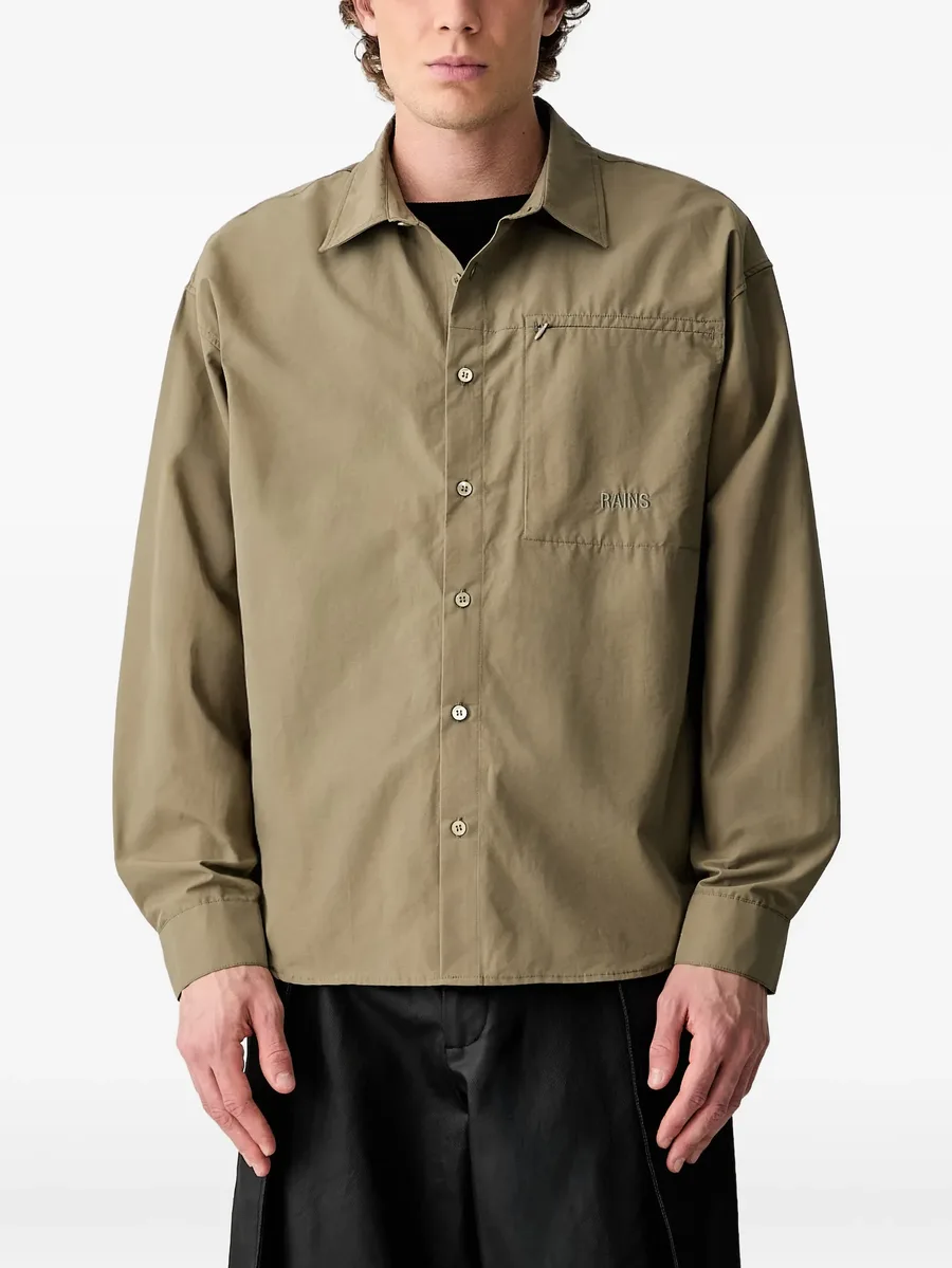 Light logo-embroidered shirt 1