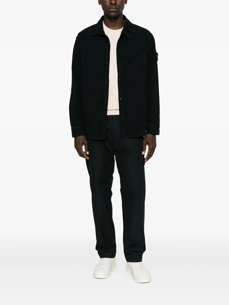 logo-patch button-up shirt 2