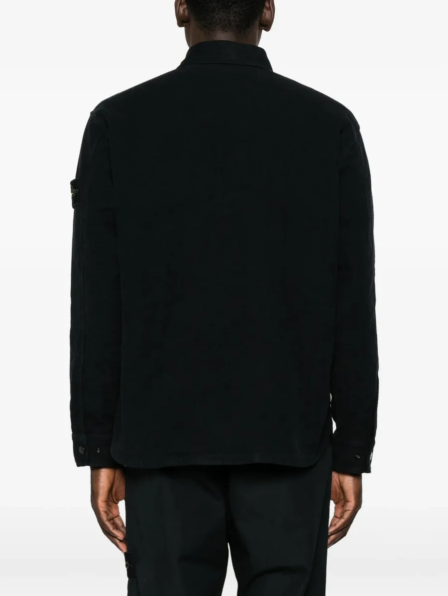 logo-patch button-up shirt 4