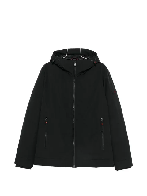 hooded zip-up coat