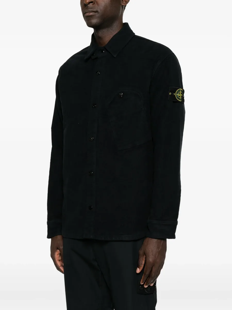 logo-patch button-up shirt 3