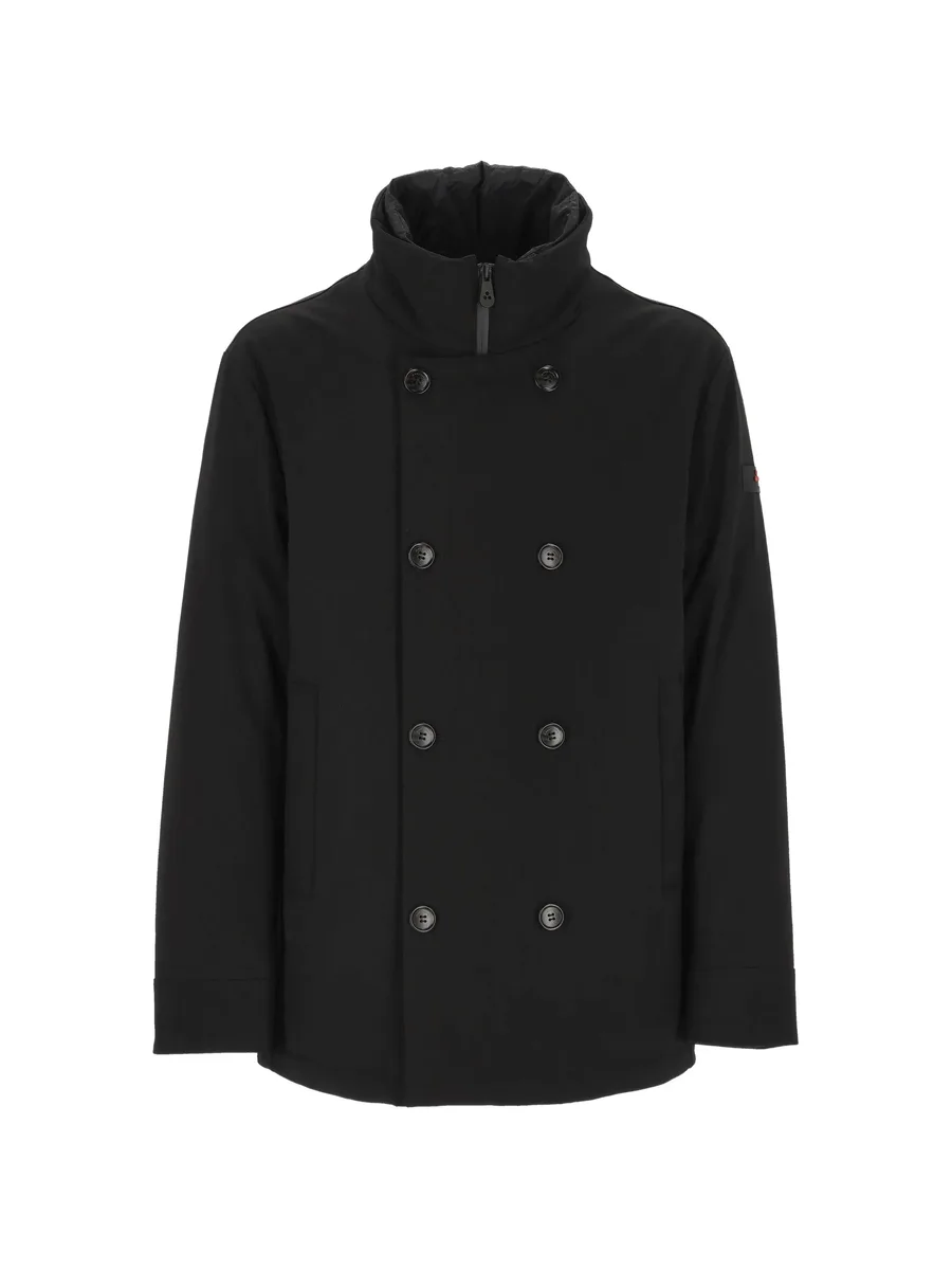 Militao Tj double-breasted high-neck coat 1