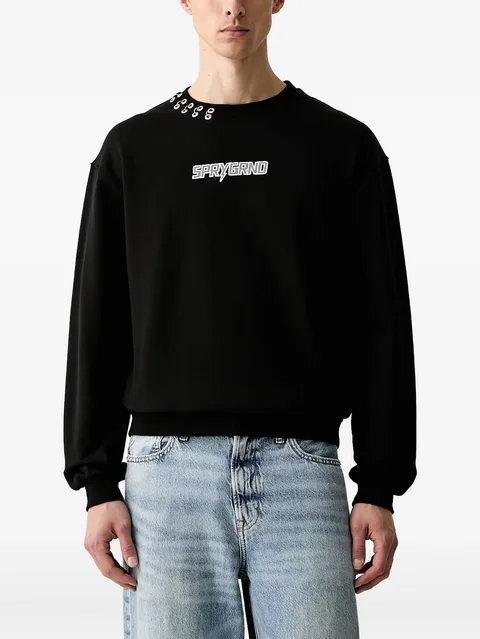 Lightning Shark logo-patch sweater