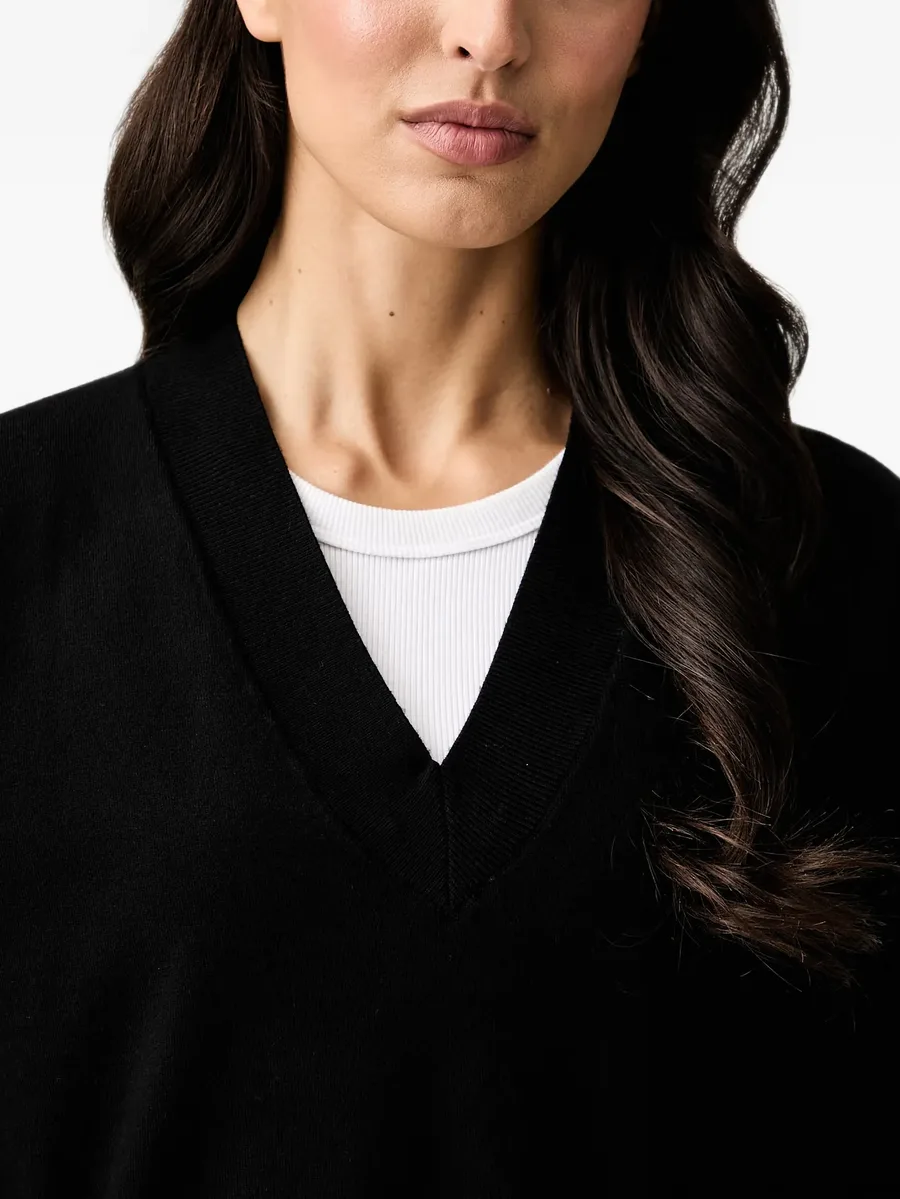 Valleisi asymmetric V-neck sweater 4