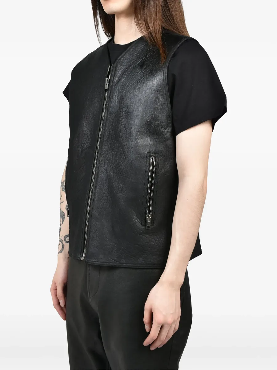 zip-up leather vest 4