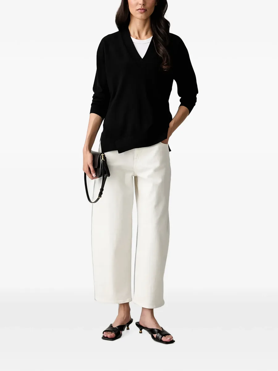 Valleisi asymmetric V-neck sweater 2