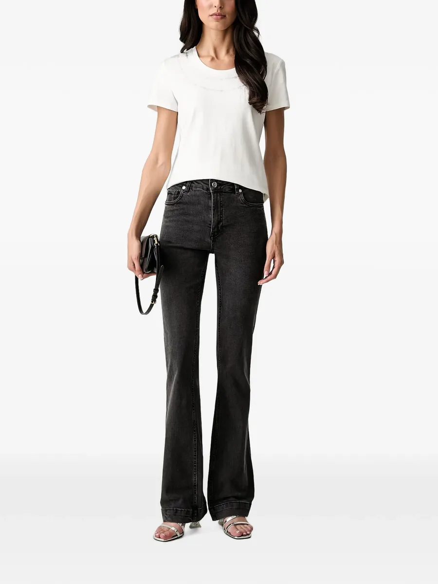 faded-effect flared jeans 2