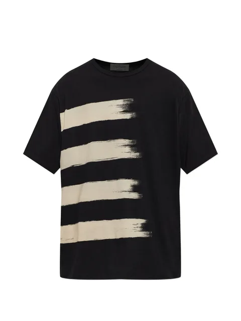 brushstroke-print T-shirt