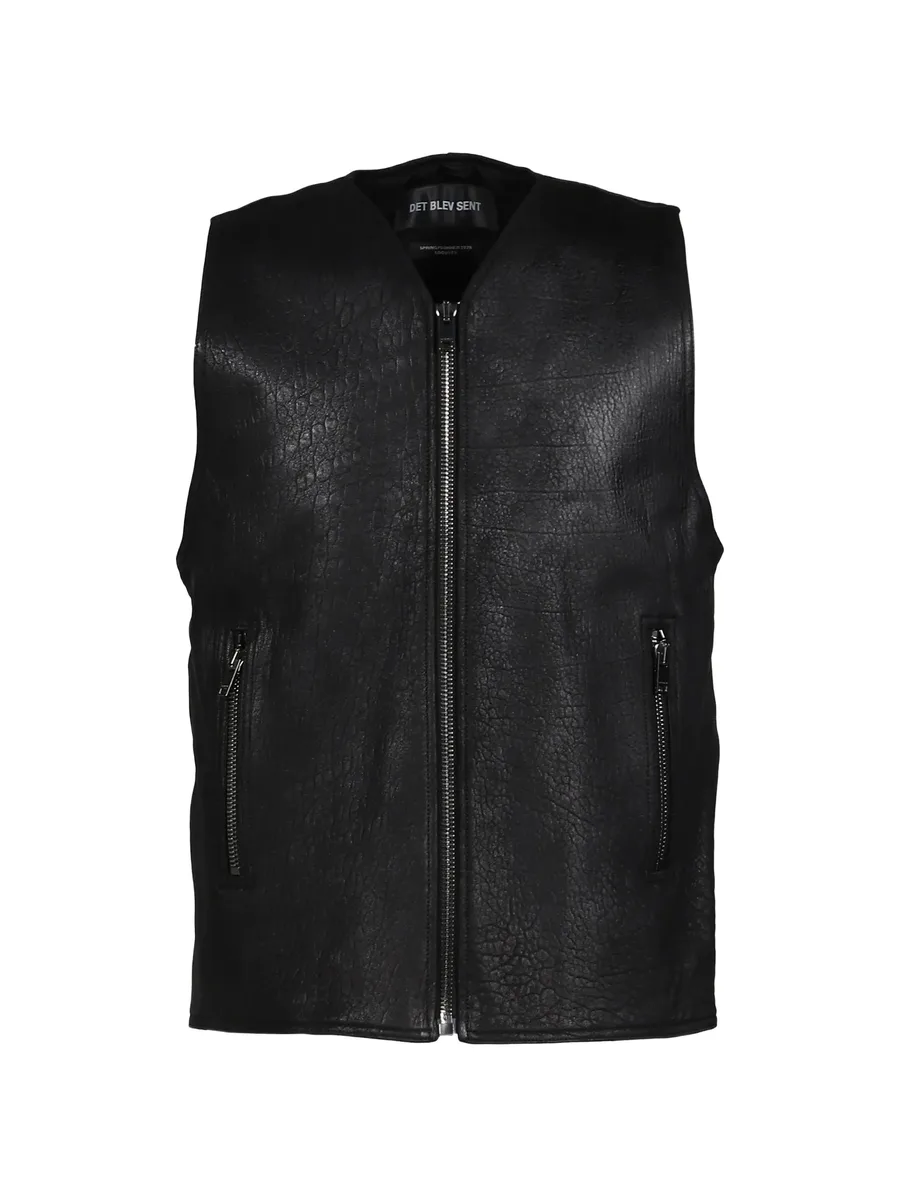 zip-up leather vest 1