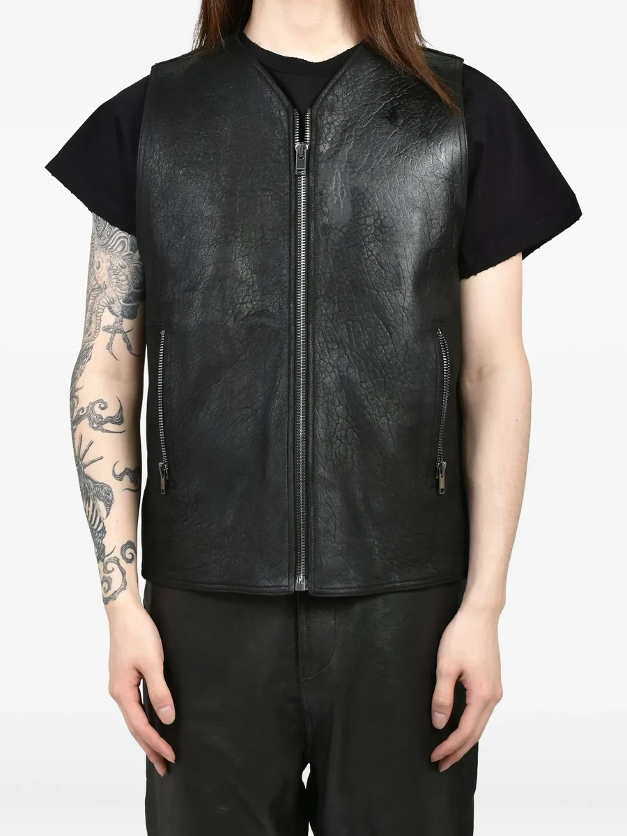 zip-up leather vest 3