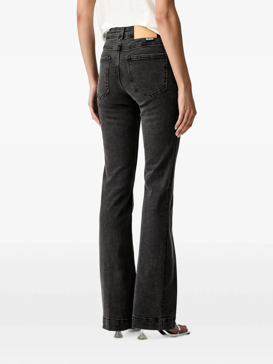 faded-effect flared jeans 3