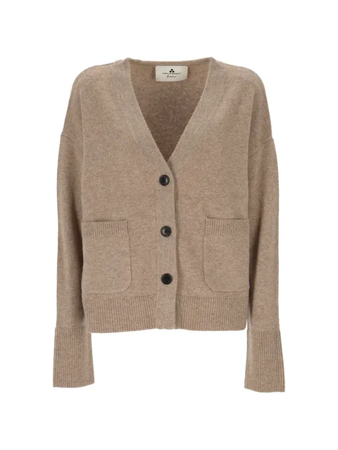 V-neck button-up cardigan