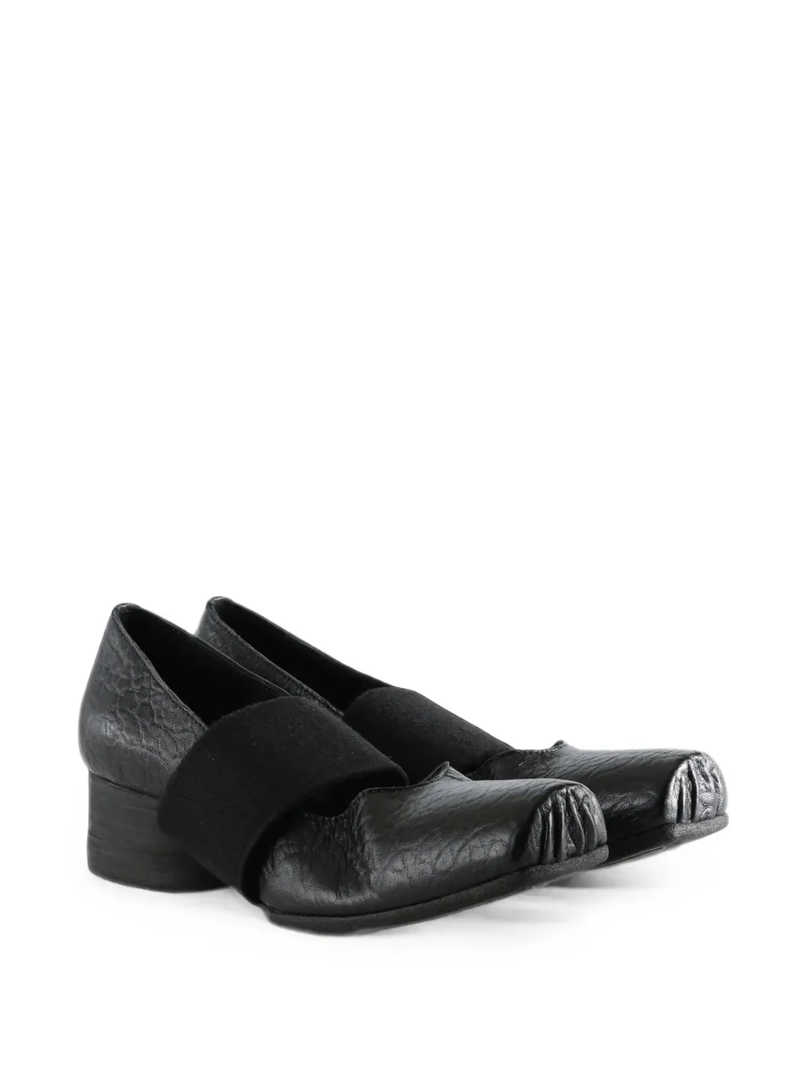 crinkled-effect block-heel ballet pumps 2