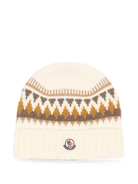 Fair Isle-knit beanie hat