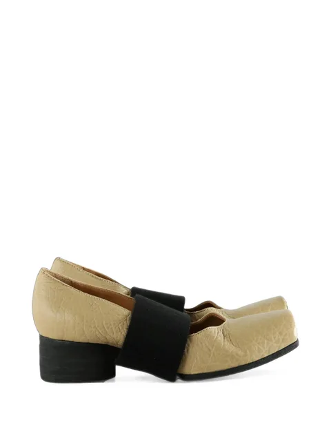 elasticated square-toe ballet pumps