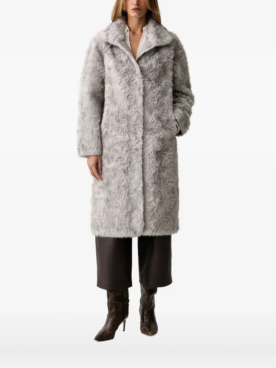 faux-fur belted coat 1