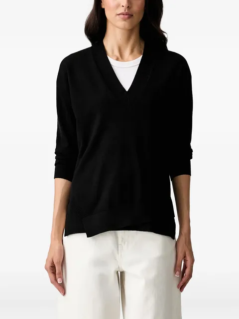 Valleisi asymmetric V-neck sweater