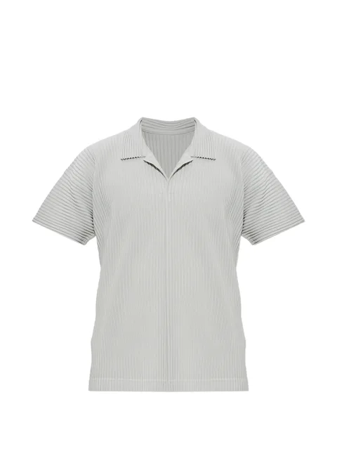 pleated polo shirt