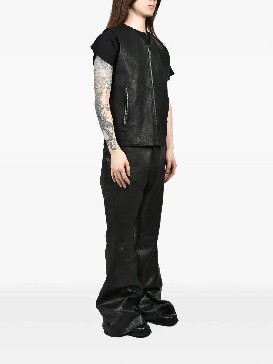zip-up leather vest 2
