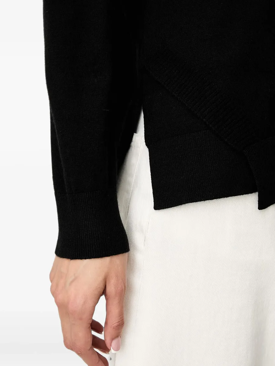 Valleisi asymmetric V-neck sweater 5