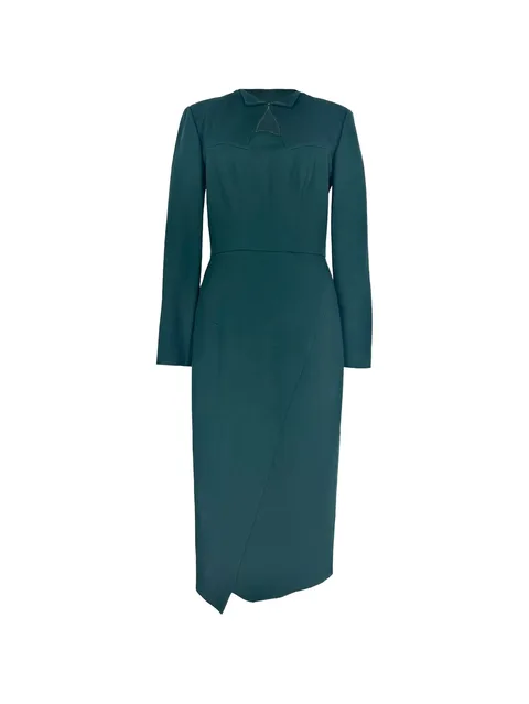 long-sleeve midi dress