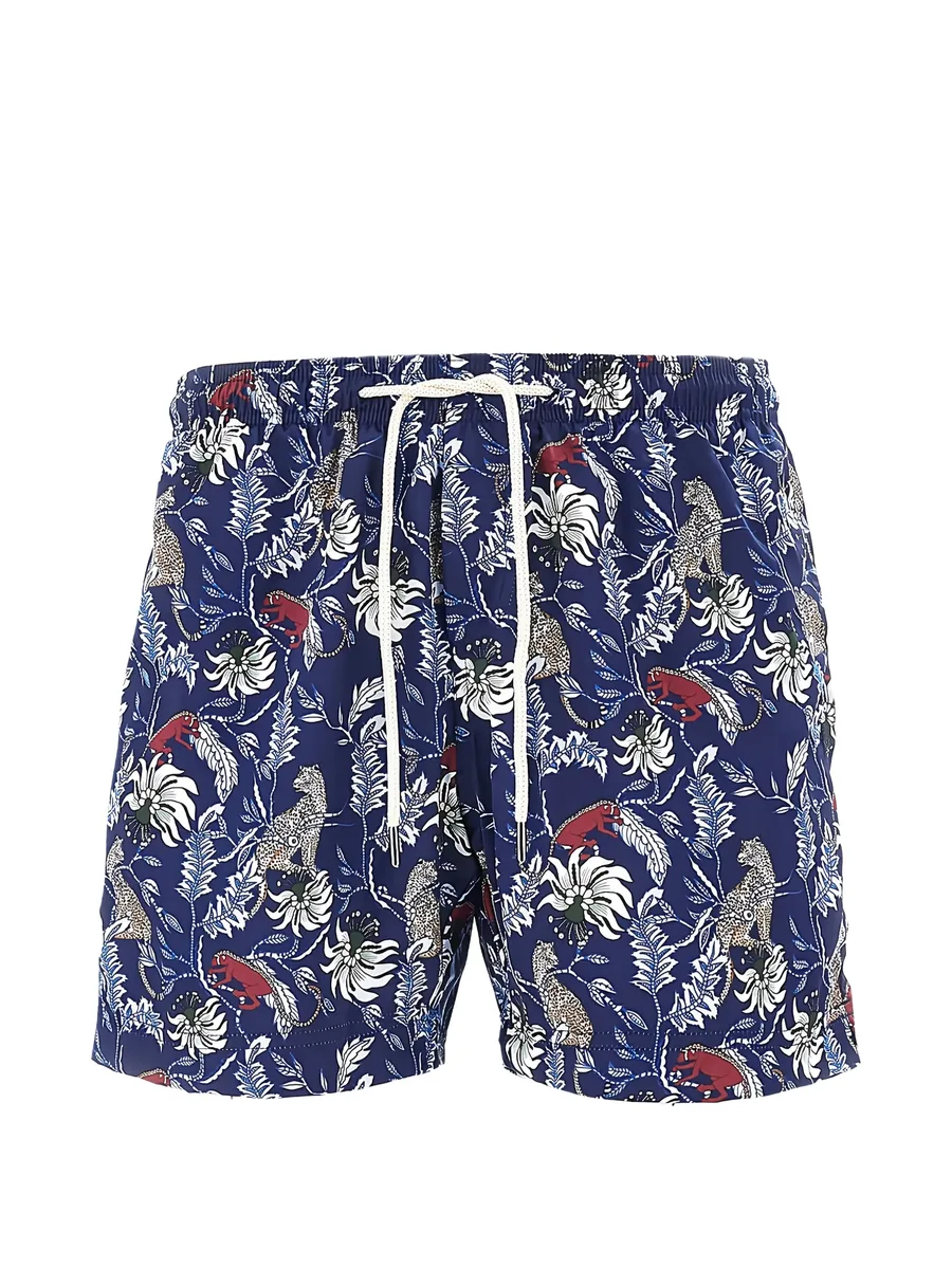 floral beachware shorts 1