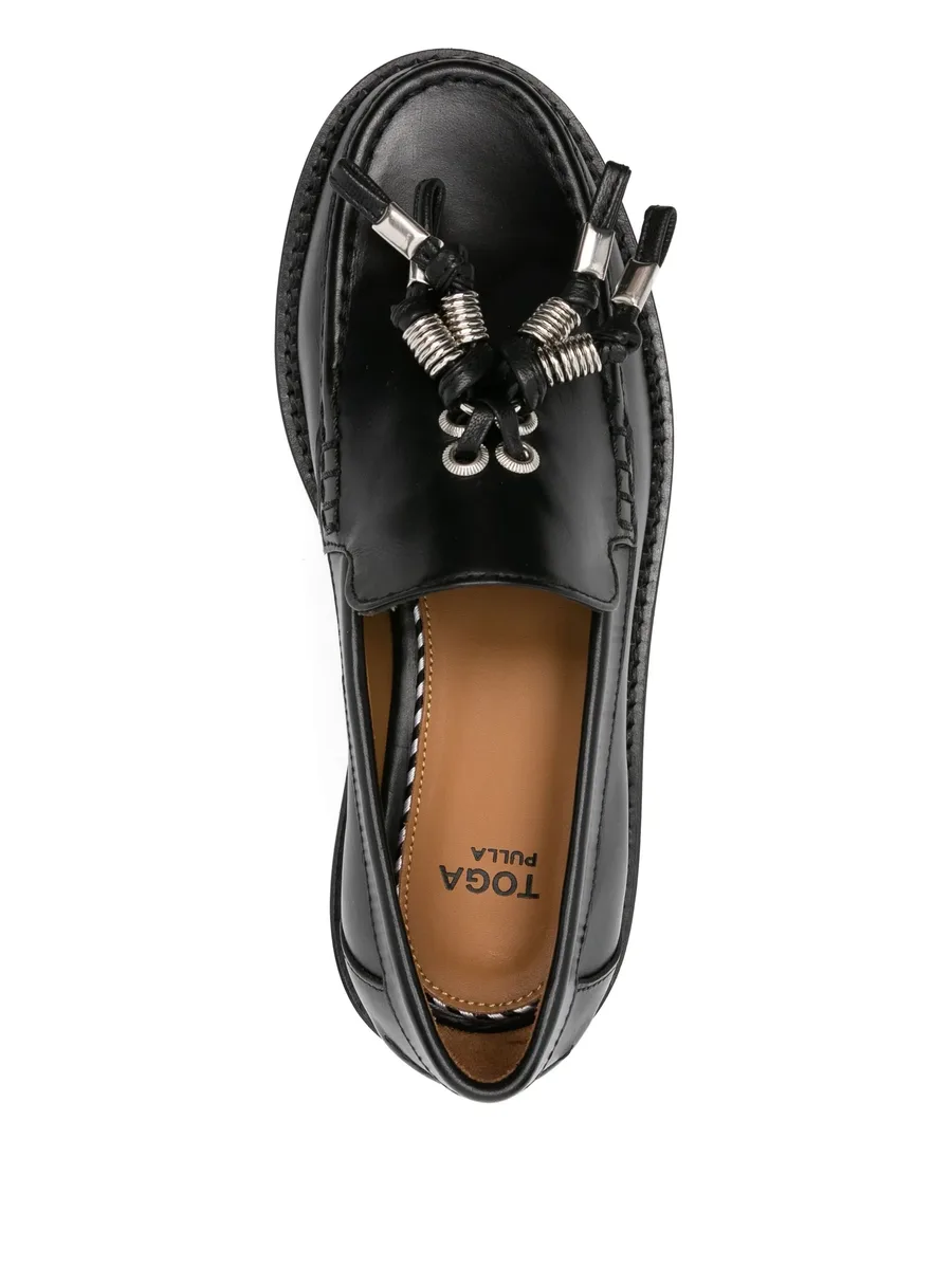 tassel-embellished leather loafers 7