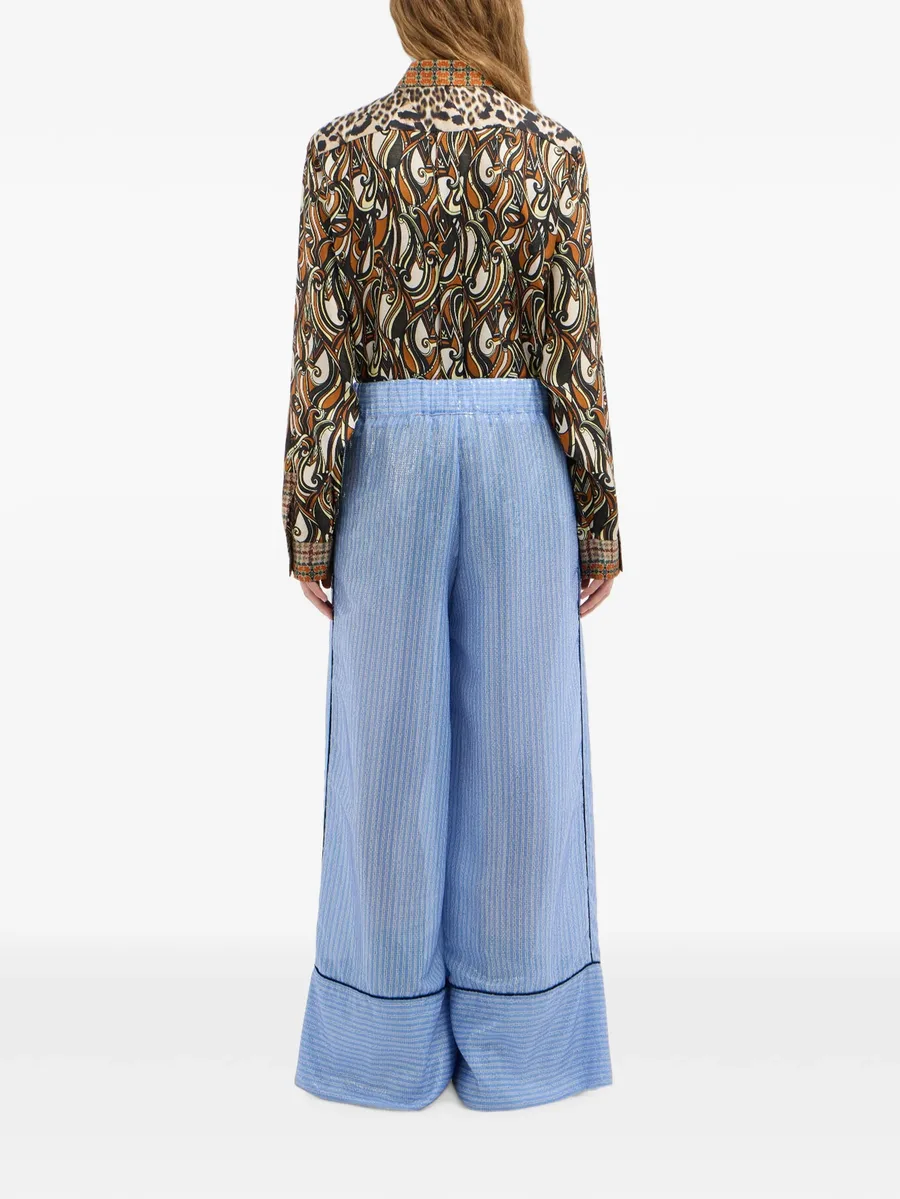 Kurhi sequin-embellished striped trousers 4
