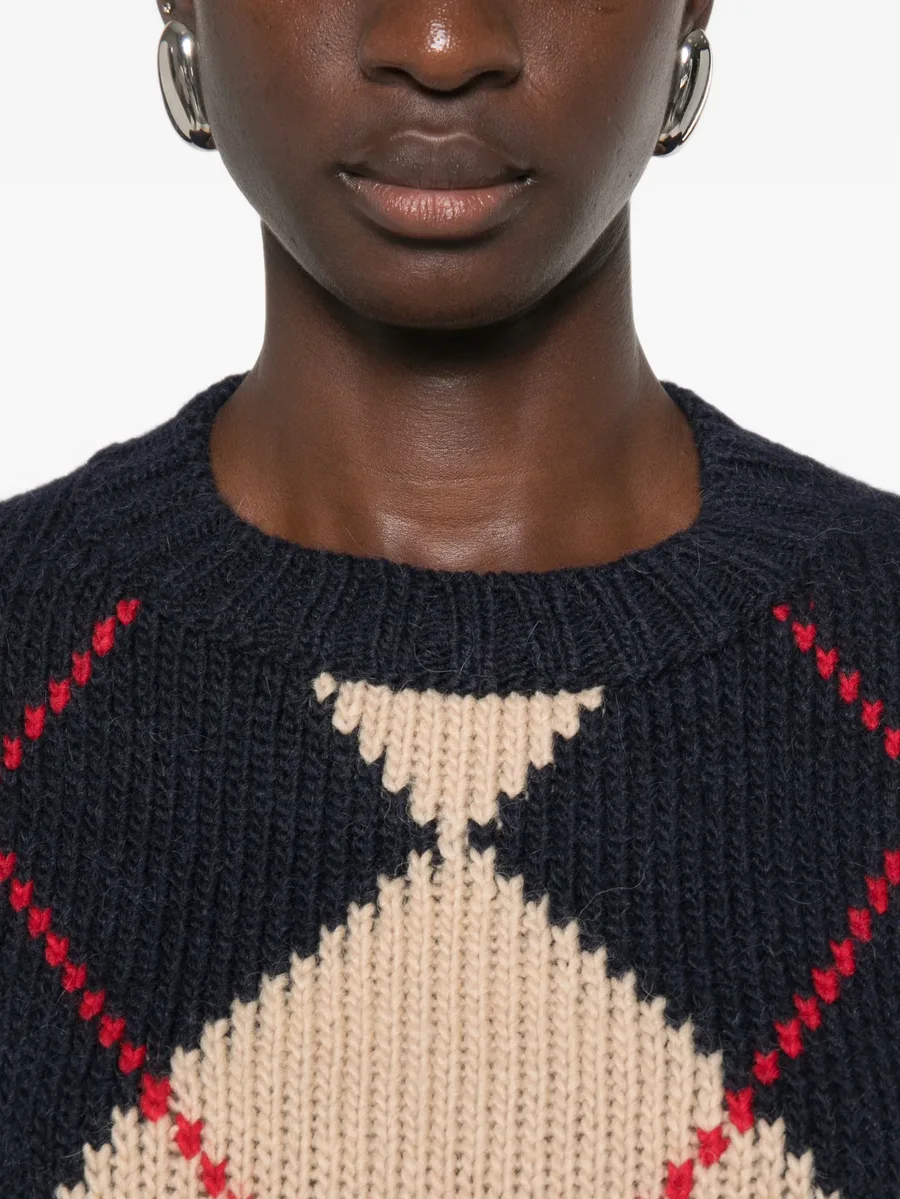 argyle knit sweater 5