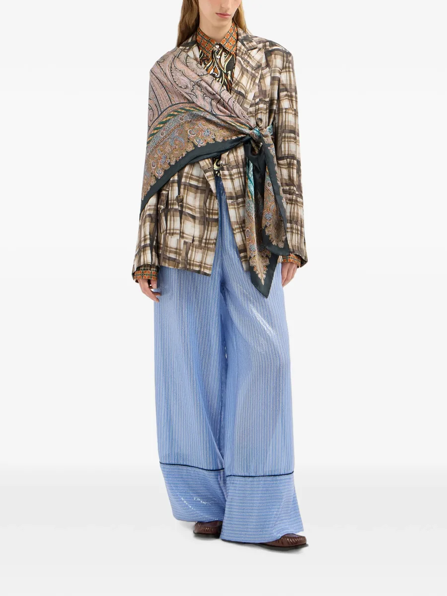 Kurhi sequin-embellished striped trousers 2