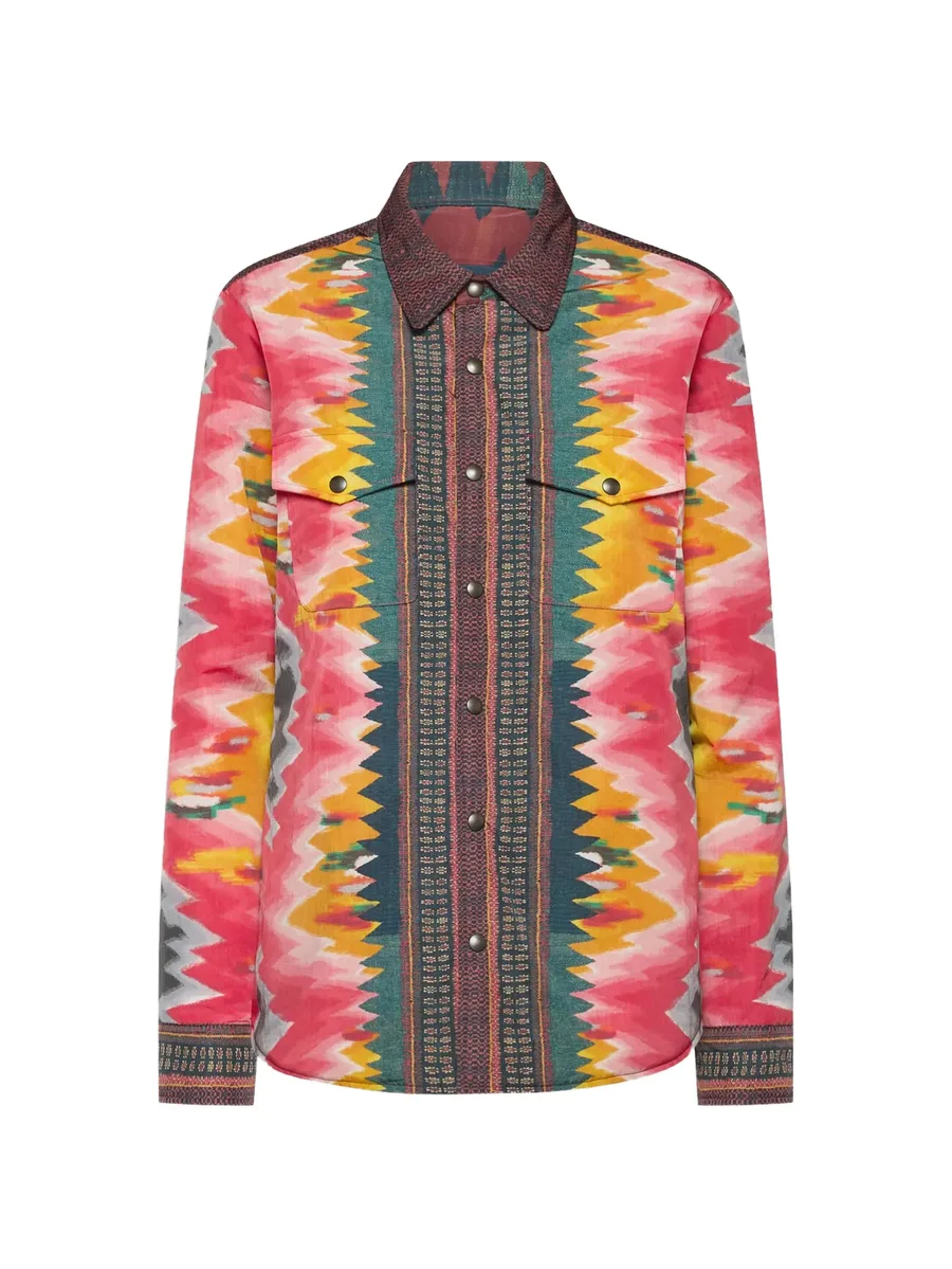 Integmosfre zigzag-pattern long-sleeve shirt 1