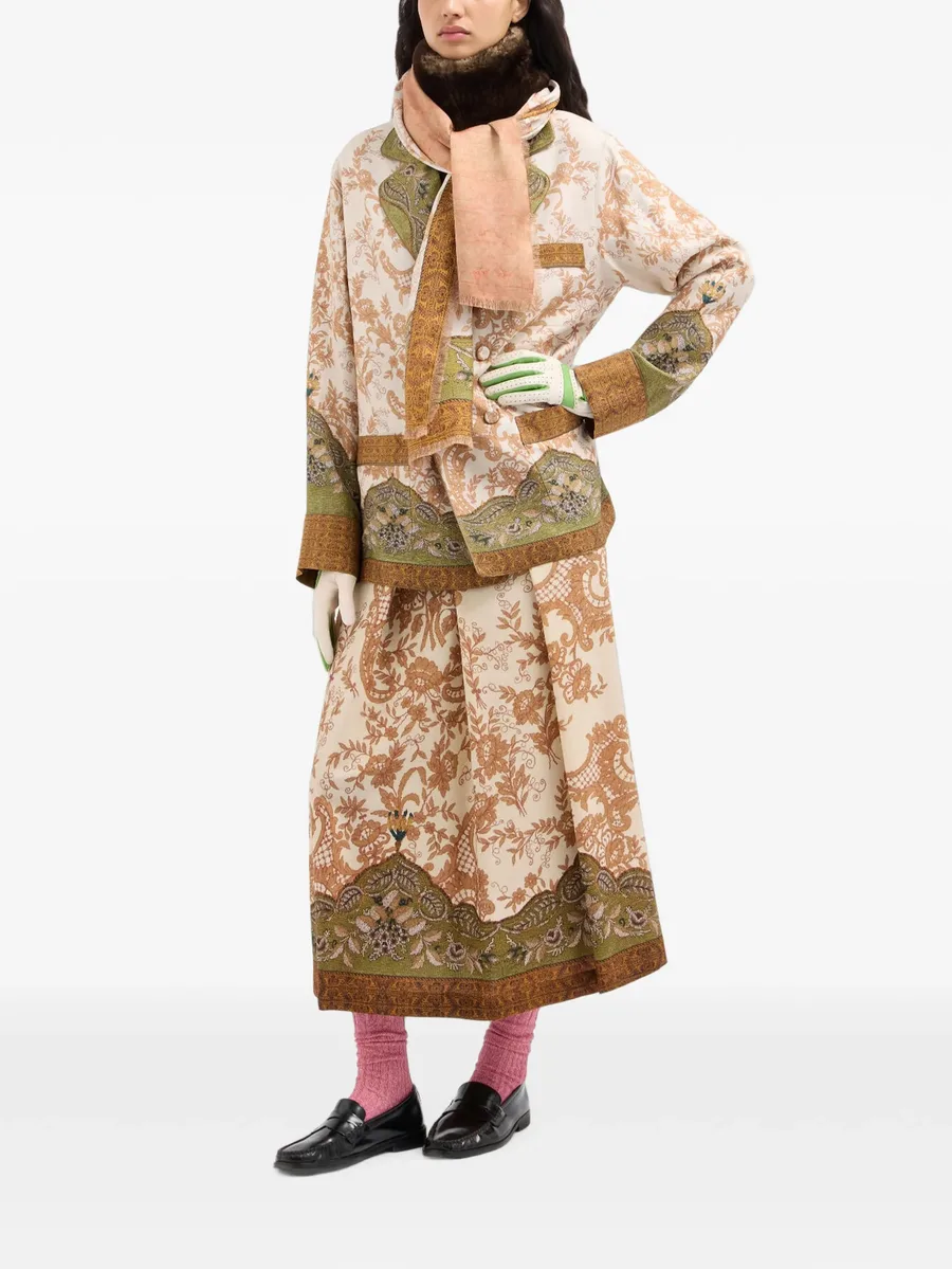 floral paisley silk blazer 3