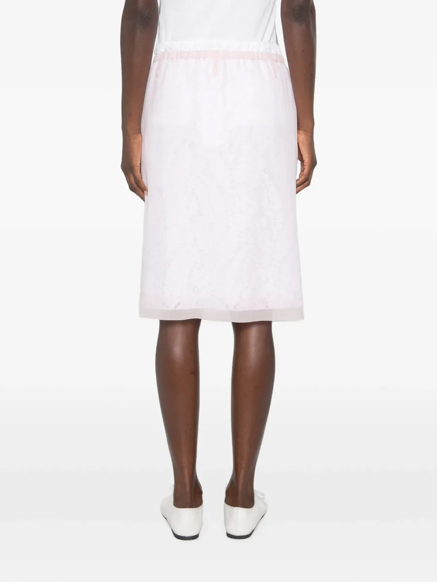 floral-lace belt-loops midi skirt 4