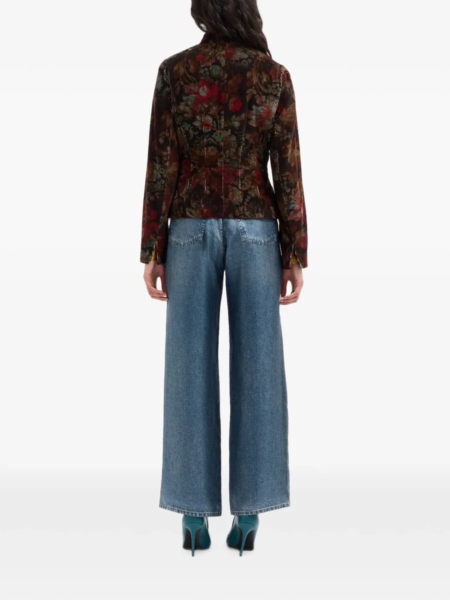 Gridox floral-print belted jacket 4