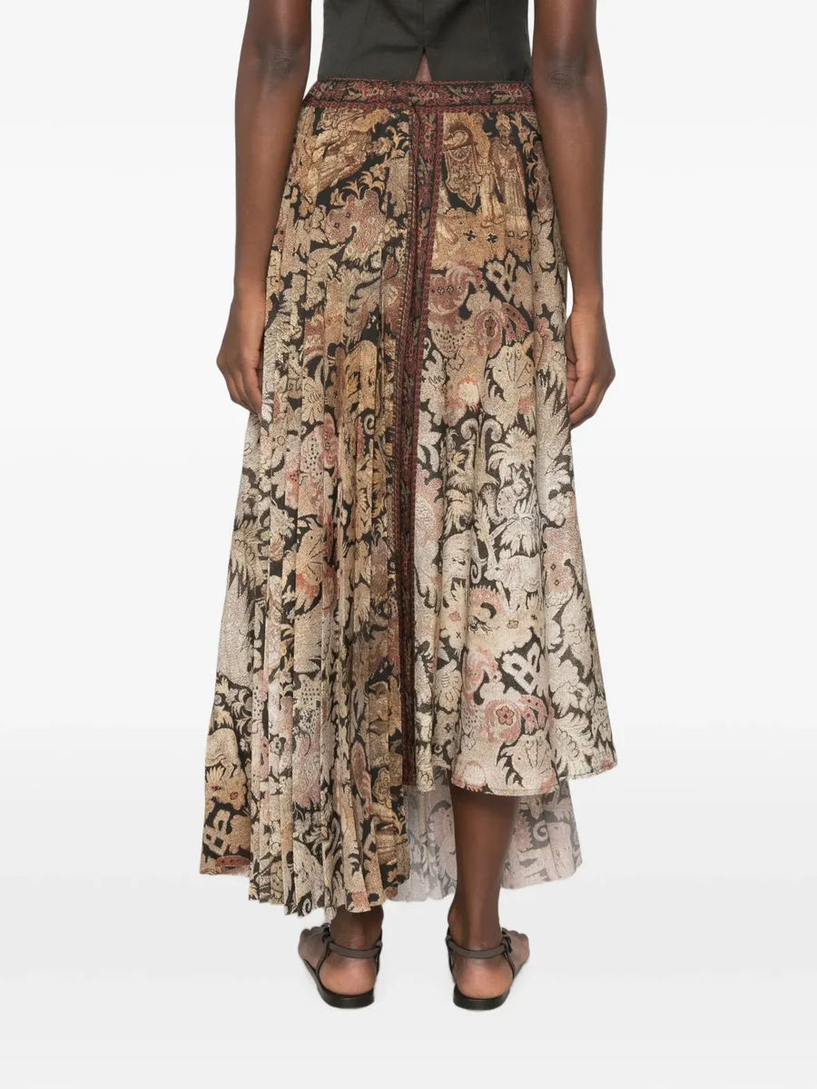 floral-print pleated maxi skirt 4