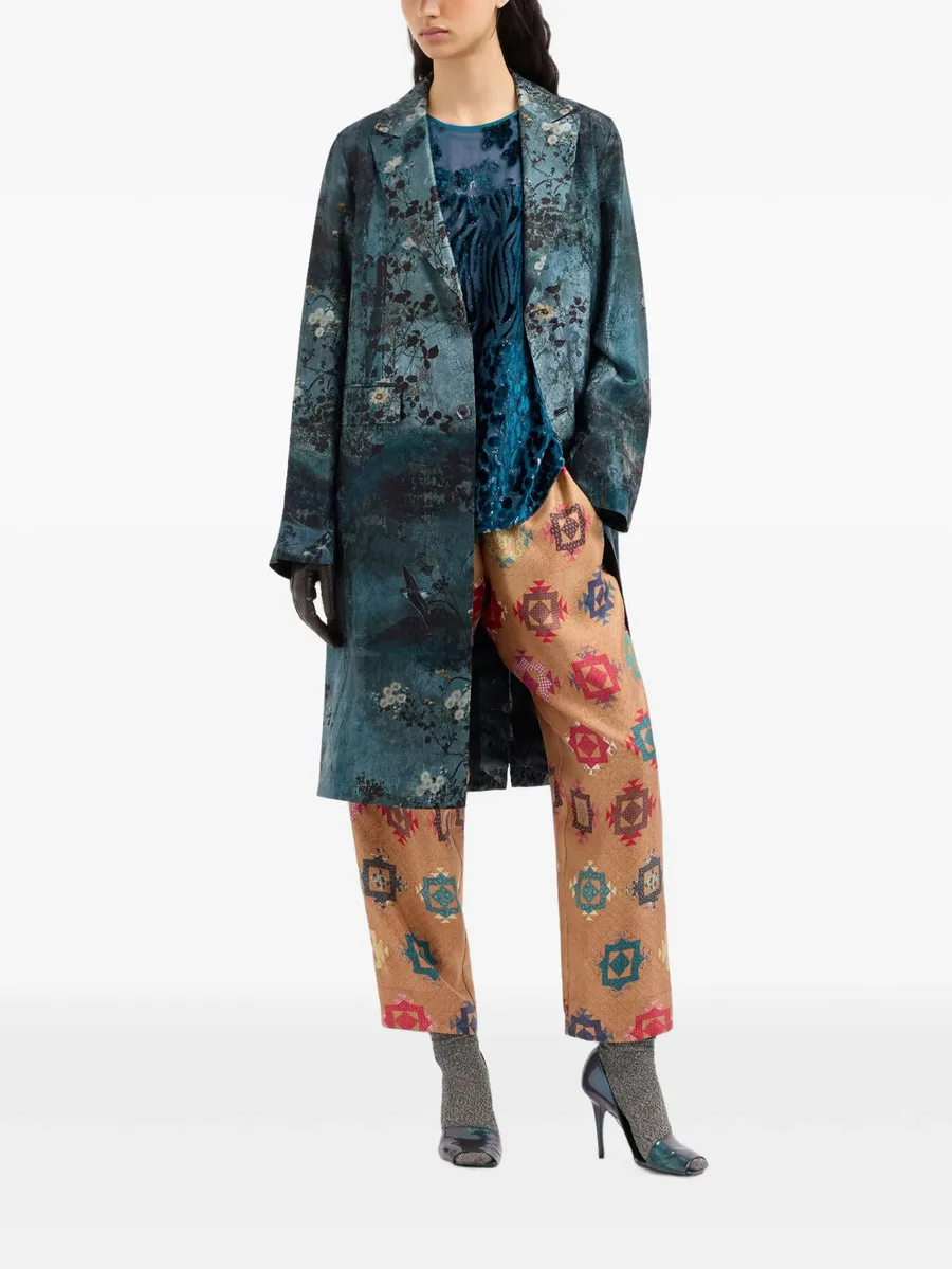 mixed-pattern devoré T-shirt 3